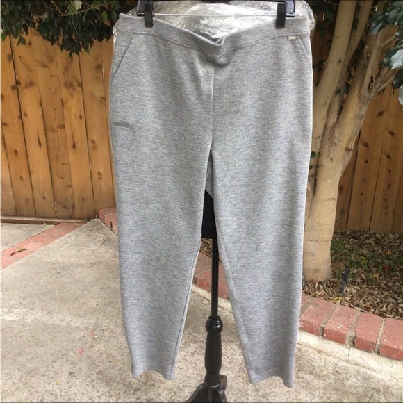 StJohn BNWT Grey Melange Zipper Ankle Pants (Size 16) $695+ MADE IN USA! - Picture 5 of 13
